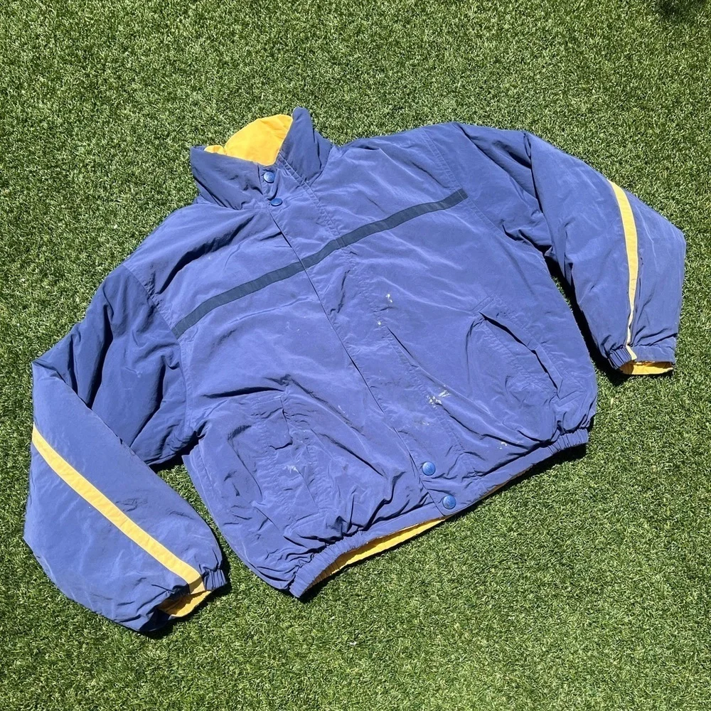 VTG 90’s Nautica Reversible Yellow & Blue Puffer Jacket